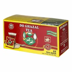 چای سیاه خارجی سیلان کیسه ای دوغزال 25 عددی