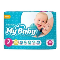 پوشک سایز 3 مای بیبی 38 عددی