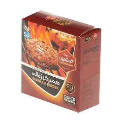 همبرگر زغالی 90درصد گوشت قرمز گوشتیران 500 گرمی 5 عددی
