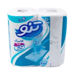 دستمال توالت 3 لایه تنو 4 رول