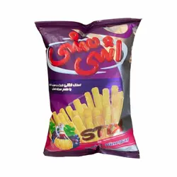 اسنک خلالی ذرت و سیب زمینی با طعم سرکه نمکی اشی مشی 85 گرمی