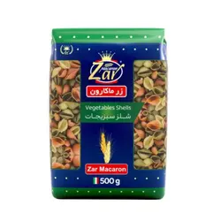 ماکارونی شلز سبزیجات زر ماکارون 500 گرمی