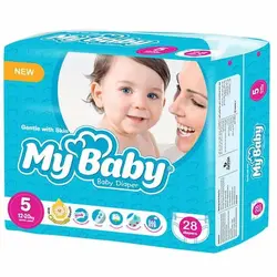 پوشک سایز 5 مای بیبی 28 عددی