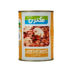 کنسرو لوبیا چیتی با قارچ مکنزی 380 گرمی