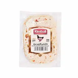 کالباس مرغ و قارچ 60درصد کیمبال 300 گرمی