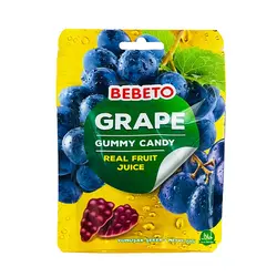 پاستیل ابمیوه ببتو با طعم گرپس (bebeto) 60 گرم