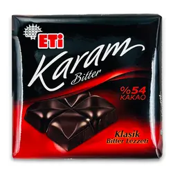 شکلات تخته ای 54 درصد اتی کارام (eti) 60 گرم