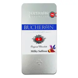 شکلات تخته ای با طعم زعفران و فندق باچرون (bucheron) 100 گرم