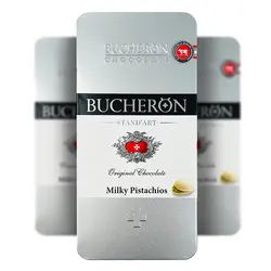 شکلات تخته ای با طعم پسته باچرون (bucheron) 100 گرم