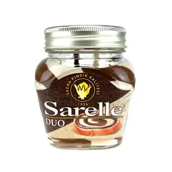 شکلات صبحانه دو رنگ کرم فندق و شیر سارلا (sarelle) 350 گرمی