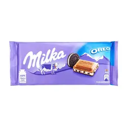 شکلات تخته ای با تکه های بیسکوییت اورئو میلکا (milka) 100 گرمی