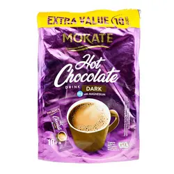 هات چاکلت دارک 10 ساشه ای موکاته (mokate) 180 گرمی