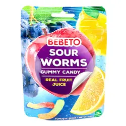 پاستیل پرتقالی کرمی ببتو (bebeto) 60 گرمی