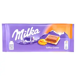 شکلات تخته ای با کرم تافی میلکا (milka) 100 گرمی