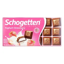 شکلات تخته ای شیری ماست و توت فرنگی شوگوتن (schogetten) 100 گرمی