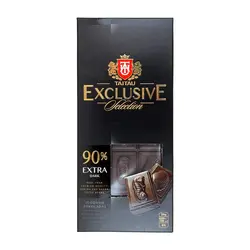 شکلات تخته ای تلخ 90% اکسکلوسیو (exclusive) 100 گرمی