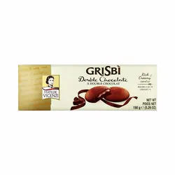 کوکی شکلاتی گریسبی دابل چاکلت با مغز کرم کاکائو ویچنزی(VICENZI) 150 گرمی