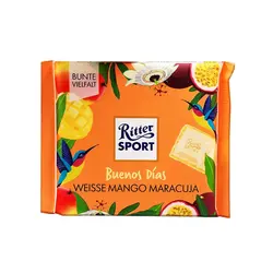 شکلات تخته ای استوایی با کرم انبه شور سفید ریتر اسپرت (ritter sport) 100گرمی