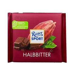 شکلات بادام تلخ ریتر اسپرت (ritter sport) 100 گرمی