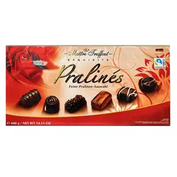شکلات کادوئی آلمانی پرالین قرمز (maitre truffout) 400 گرم