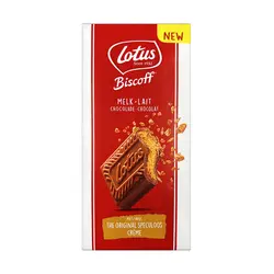 شکلات تخته ای با تکه های کرانچی با مغز بیسکوییت لوتوس (lotus) 180 گرمی
