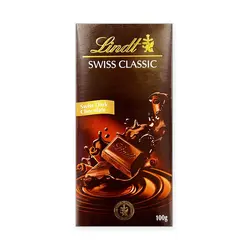 شکلات تلخ تخته ای کلاسیک لینت (lindt) 100 گرمی