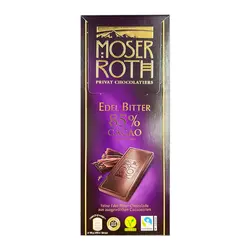 شکلات وگن 85 درصد موزروت (moserroth) 125 گرم
