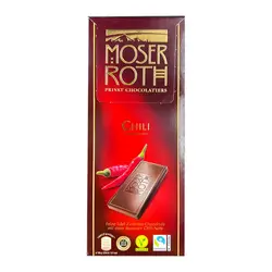 شکلات وگن باطعم چیلی موزروت (moserroth) 125 گرم