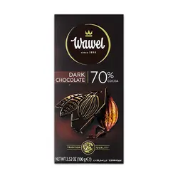 شکلات تخته ای تلخ 70 درصد واول (wawel) 100 گرمی