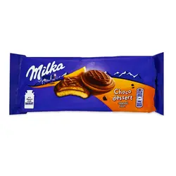 کوکی با روکش شکلات و مغز پرتقال میلکا (milka) 147 گرمی