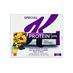 پروتیین بار کی اسپشیال با طعم بلوبری و اجیل 4 عددی (kspecial) 112 گرم