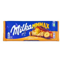 شکلات تخته ای میلکا با مغز فندق و کارامل (milka) 300 گرم