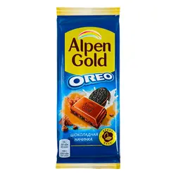 شکلات تخته ای با مغز بیسکوییت اورئو شکلاتی آلپن گلد (alpen gold) 90 گرم
