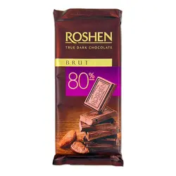 شکلات تخته ای تلخ 80 درصد روشن (roshen) 85 گرم