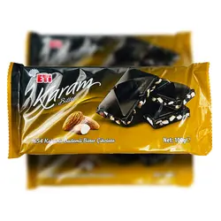 شکلات تخته ای تلخ با مغز بادام اتی کارام (eti) 100 گرم