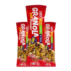 گرانولا بار با طعم توت فرنگی و کرن بری زوبر (zuber) 25 گرم