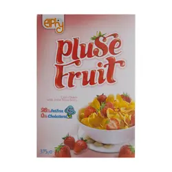 غلات صبحانه پلاس فروت توت فرنگی الفی (کورن شکری با توت فرنگی) – پک 1عددی ا plus fruit