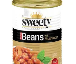 سوییتی کنسرو 370گرم لوبیا چیتی.قارچ