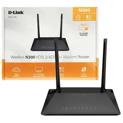 مودم روتر بی سیم ADSL2 Plus و VDSL2 دی لینک مدل new DSL-224 ا VDSL/ADSL N300 دی لینک DSL-224 new D- بدون گارانتی