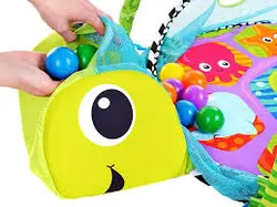 تشک بازی(پلی جیم) و استخر توپ طرح لاک پشت نایس بیبی