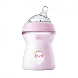 شیشه شیر نوزاد نچرال فلینگ 250 میل طرح جغد و ماهی Chicco