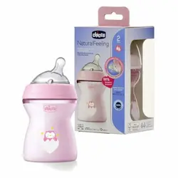 شیشه شیر نوزاد نچرال فلینگ 250 میل طرح جغد و ماهی Chicco