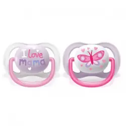 پستانک الترا ایر اونت 0-6 ماه مدل پروانه و قلب Philips Avent