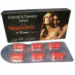 قرص تاخیری حجم دهنده سوپر وگادولSuperVegaDol قرمز اصل ده ورق شش تایی جمعا 60 قرص