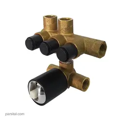 شیرمرکزی (بدنه) حمام توکار کی دبلیو سی مدل ورونا مشکی تیپ 4 (فشاری)