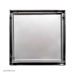 کفشور ماژین سرامیک خور مربع پایه بلند 12×12 استیل مات