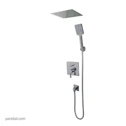 لوازم (متعلقات) حمام توکار کی دبلیو سی مدل آوا کروم تیپ 3 یونیورسال با سردوش استیل 25cm