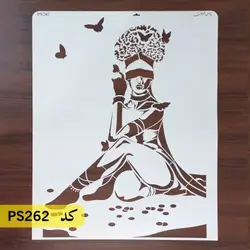 شابلون نقاشی کد PS262 (زن و پروانه)