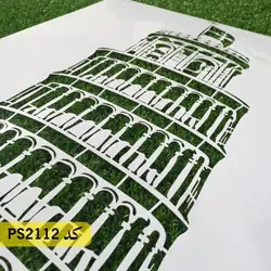 شابلون نقاشی کد PS2112 (برج کج پیزا)