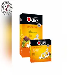 کاندوم تاخیری خاردار میوه ای 12 عددی ours - پارس طب